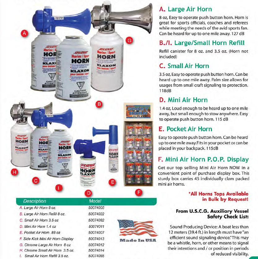 Seasense Safety Signal handheld Air Horns 