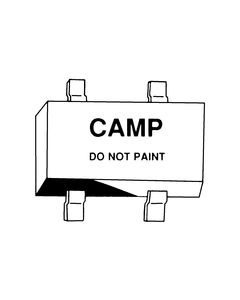 Camp Co. W24Sq Strap Zinc 1-1/4X6X12 Double