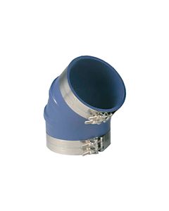Trident Rubber 240V6000Ss Elbow 6In 45D W/Clamps Blue Si