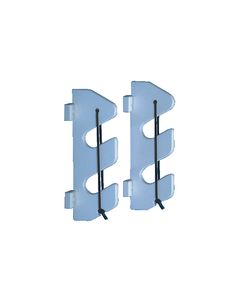 Rod Holder With Bunji & Backers 9-1/2" X 3-1/2" X 1/2" Holds 2 Rods