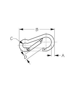 Seadog 151580-1 Stainless Snap Hook-3 1/4 Inch