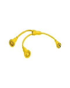 Hubbell Hbl64Cm56M Y Adapter 2-30A W/1-30A Rect.