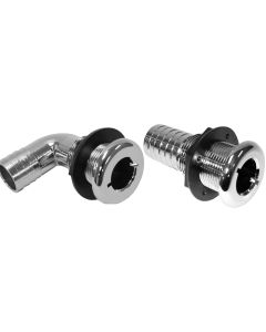 Th Marine Th-750Cp-Dp  Thru Hull 3/4" Chrome1-1/4" Hull