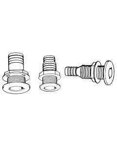 Th Marine Th-1502-B  Thru Hull 1-1/2" White 1-1/4" Hull