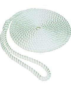 Seasense 50013001  Dock Line Tw 3/8" X 20' White 10" Eye Splice