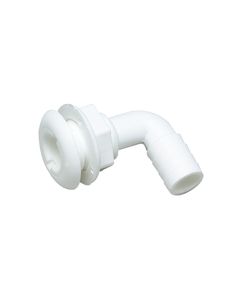 Seachoice 18141 Thru-Hull Conn-Wht Plas-1 Nut