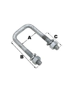 Seachoice 57230 Sq U-Bolt-3 1/16X4 5/16-(Bulk
