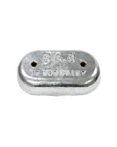 B &Amp; S Anodes Bsmb12 Oval Zinc W/2 Holes 9In X 4In