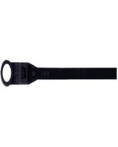 Seachoice 14161 Blk Nyln Tie W/Hole 7.5(25Pk)