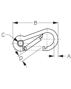 Seadog 1515851 Snap Hook-Ss W/Eye 5/16X 3-1/4