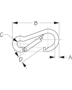 Seadog 1516201 Stainless Snap Hook-4 3/4 Inch