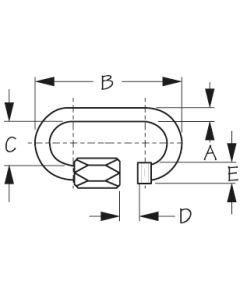 Seadog 158008 Galvanized Quick Link-2 15/16