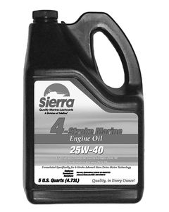 Sierra 94004 Oil-25W40 Fcw I/O-I/B 5Qt@4/Cs