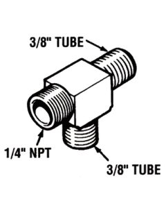 Teleflex Hf5531 3/8 & 1/4 Tee Fitting (3/Bg)