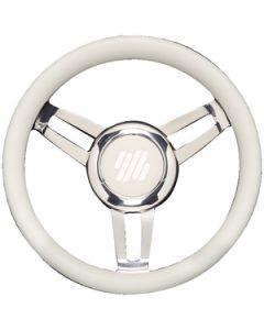 Uflex Foscarivchw Steering Whl Wht Vinyl Chrom