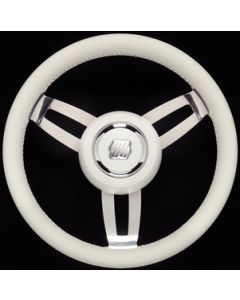 Uflex Morosiniuchw Steering Whl Wht Poly Chrome