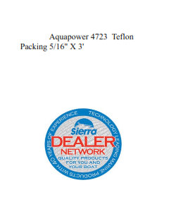 Aquapower 4723  Teflon Packing 5/16" X 3'