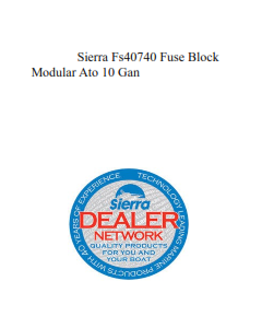 Sierra Fs40740 Fuse Block  Modular Ato 10 Gan