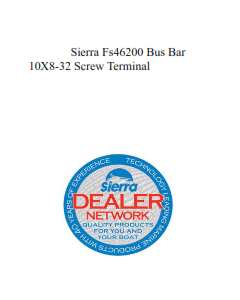 Sierra Fs46200 Bus Bar 10X8-32 Screw Terminal
