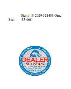 Sierra 18-2029 321481 Omc Seal        55-068