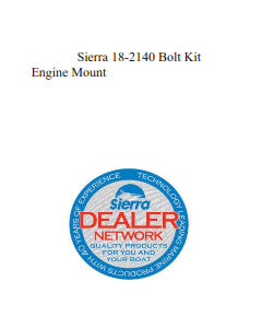Sierra 18-2140 Bolt Kit Engine Mount