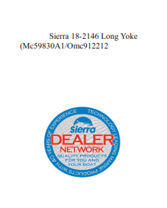 Sierra 18-2146 Long Yoke (Mc59830A1/Omc912212