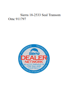 Sierra 18-2533 Seal Transom Omc 911797