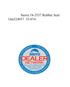 Sierra 18-2537 Rubber Seal Om324937  55-074