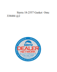 Sierra 18-2557 Gasket  Omc 338484 @2