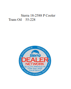 Sierra 18-2588 P Cooler  Trans Oil    55-228