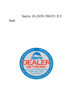 Sierra 18-2658 396351 E/J Seal