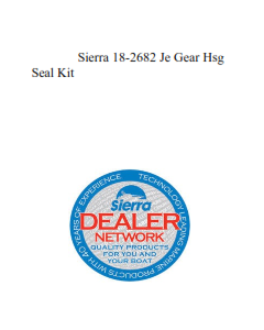 Sierra 18-2682 Je Gear Hsg Seal Kit