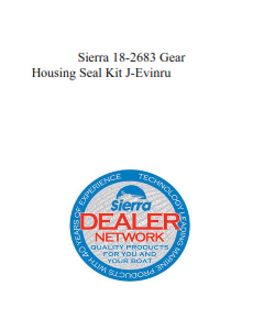 Sierra 18-2683 Gear Housing Seal Kit J-Evinru