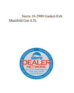 Sierra 18-2909 Gasket-Exh Manifold Gm 4.3L