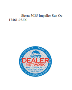Sierra 3035 Impeller Suz Oe 17461-93J00