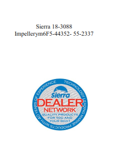 Sierra 18-3088 Impellerym6F5-44352- 55-2337