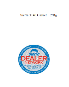 Sierra 3140 Gasket    2/Bg