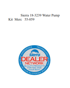Sierra 18-3239 Water Pump Kit  Merc   55-059