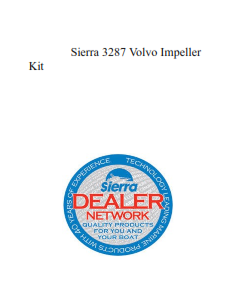 Sierra 3287 Volvo Impeller Kit