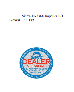 Sierra 18-3368 Impeller E/J 396809    55-192