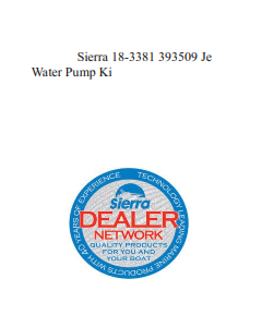 Sierra 18-3381 393509 Je Water Pump Ki