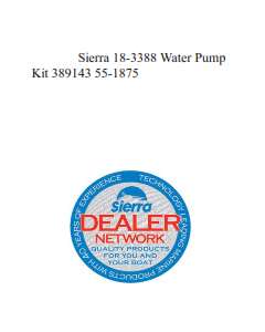 Sierra 18-3388 Water Pump Kit 389143 55-1875