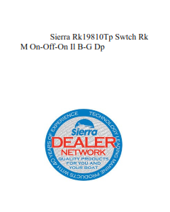 Sierra Rk19810Tp Swtch Rk M On-Off-On Il B-G Dp