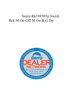 Sierra Rk19850Tp Swtch Rck M On-Off-M On B-G Dp