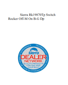 Sierra Rk19870Tp Switch Rocker Off-M On B-G Dp