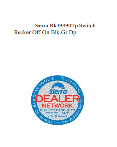Sierra Rk19890Tp Switch Rocker Off-On Blk-Gr Dp