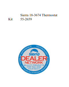 Sierra 18-3674 Thermostat Kit         55-2659