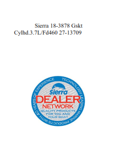 Sierra 18-3878 Gskt Cylhd.3.7L/Fd460 27-13709
