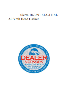 Sierra 18-3891 61A-11181-A0 Ymh Head Gasket