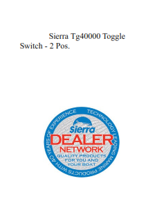 Sierra Tg40000 Toggle Switch - 2 Pos.